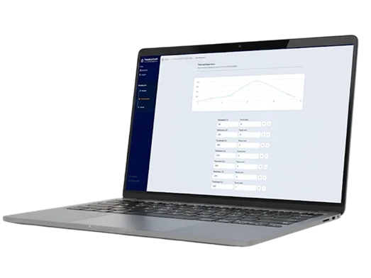 The application being used on a laptop.